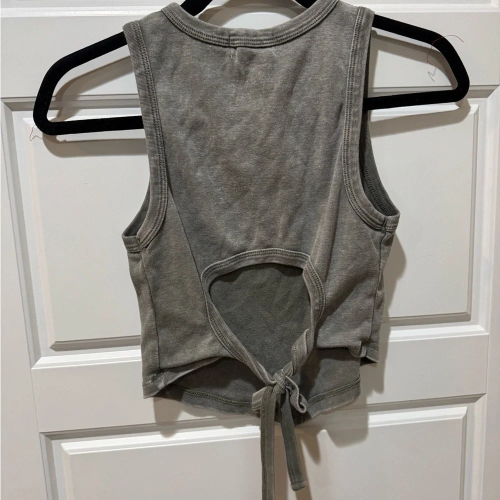 Altar'd State Gray Cotton Top - Picture 3 of 3